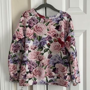 Romey Loves Lulu Screen Print Floral Sweatshirt 6